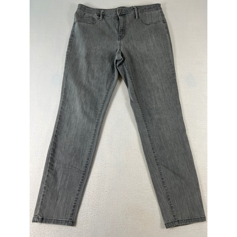 Mossimo High Rise Jegging Women 14/32R Grey Excellent Power Stretch Denim Pants